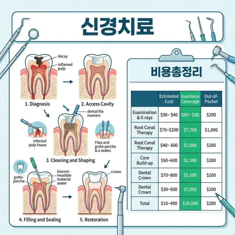 신경치료 비용, 보험 적용 후 실제 본인부담금은 얼마?