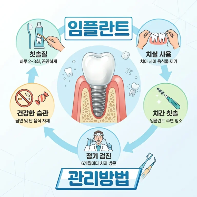 임플란트 후 관리 방법, 오래 쓰는 습관 5가지