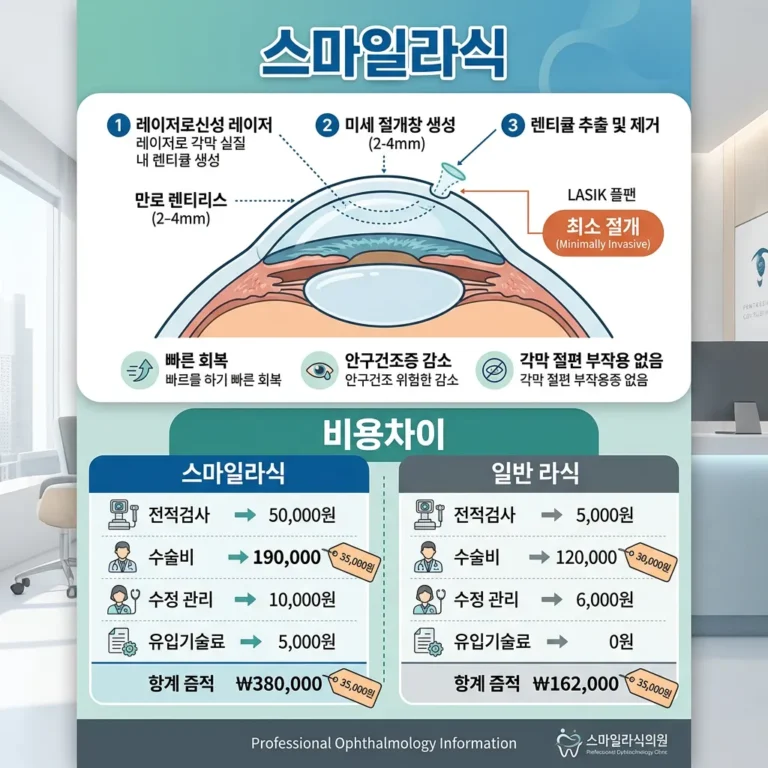스마일라식 비용 2026 총정리|일반 라식과 차이점
