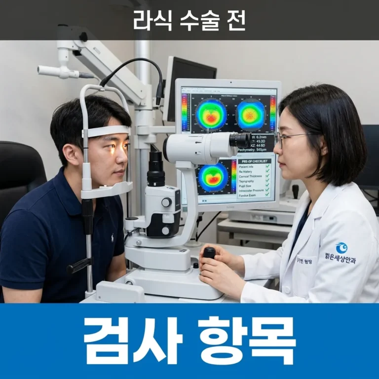 라식 수술 전 검사항목 5가지 | 수술 전 꼭 확인하세요