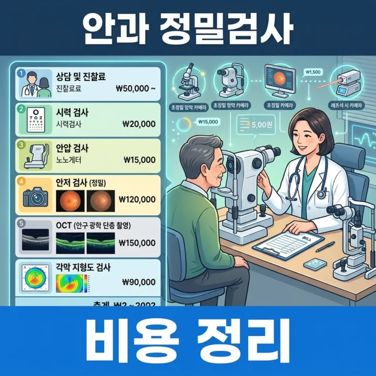안과 정밀검사 비용｜검사항목별 가격 정리